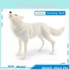 Wild Forest White Wolf Animal Pvc Static Model With Realistic Design For Collectors And Nature Enthusiasts