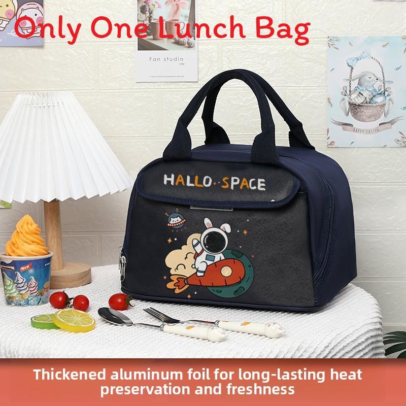 Kids Lunch Bag With Material And Big Storage For School Featuring Fun Cartoon Style