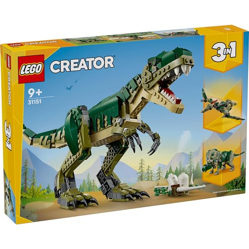 LEGO Creator T-Rex Toy, Birthday Gift, Building Blocks, for Boys and Girls, Ages 9, 10, and 11, Elementary School Dinosaur, 31151