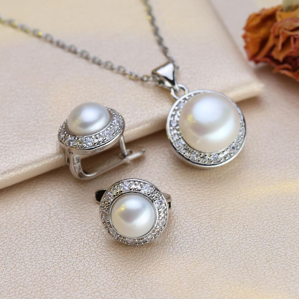 Fashion Leaves Leaf Necklace Earings Freshwater Pearl Jewelry Sets For Women Freshwater Pearl Necklace Pearl Earrings