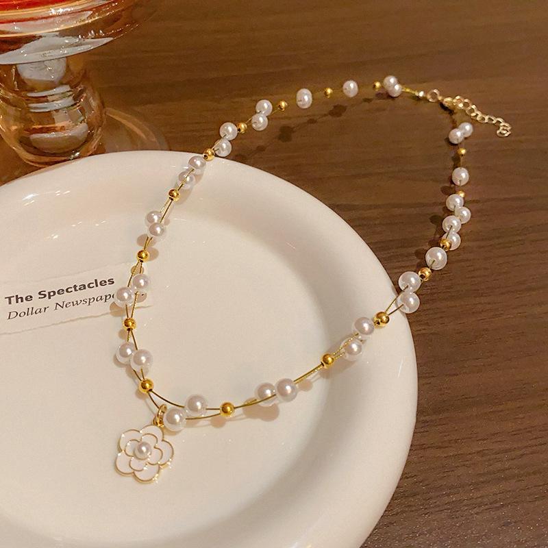 

Корейское ожерелье из барочного жемчуга высокого класса - Легкая роскошь, бисерная цепочка на ключицу для женщин