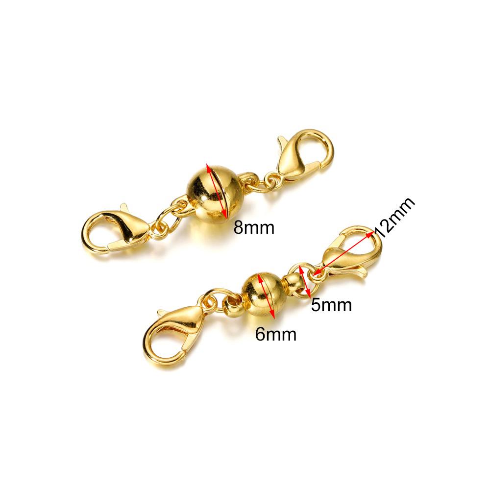 5pcs/lot Copper Magnetic Clasp Lobster Clasp Combination Leather Bracelets Necklace For DIY Jewelry Making Supplies