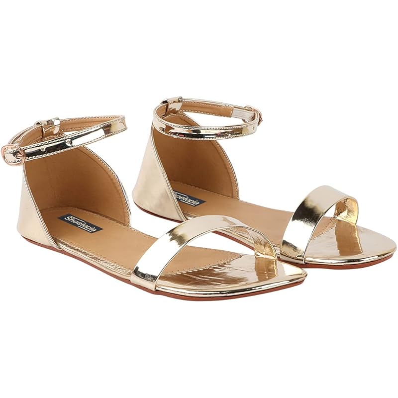 Shoetopia Women'S Sandal (9 Uk) /Golden