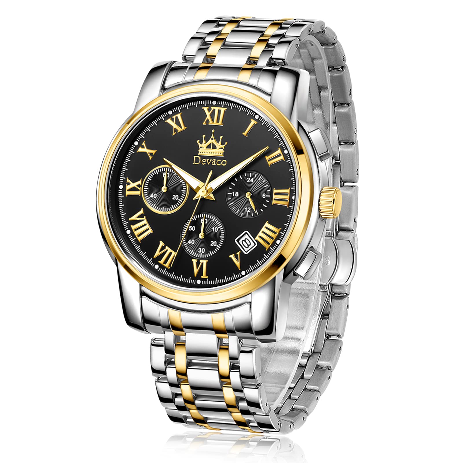 

Мужские деловые часы с аналоговым дисплеем, металлическим или браслетом из нержавеющей стали, стильные и повседневные