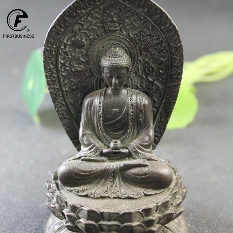 Antique Copper Shakyamuni Buddha Statue Brass Handmade Buddhism Sculpture Hindu Feng Shui Figurines Meditation Home Decorations