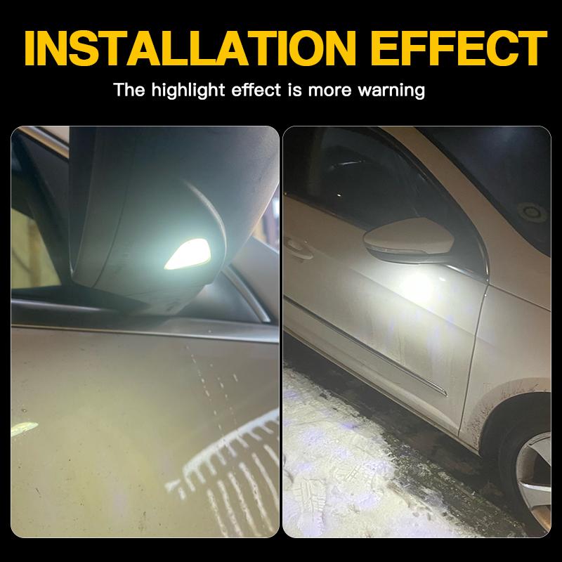 2PCS LED Puddle Light Under Side Mirror Light No Error Lamp for VW CC EOS Scirocco Jetta MK6 PASSAT B7 Alltrack Variant 3C B7