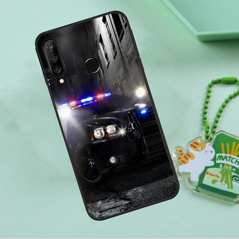 Police Cars Light At Night For Huawei Nova 12i 12s 7i 8i 11i 9 10 SE Y90 Y60 Y70 Y72 Y61 Y91 P30 P40 Lite P60 Pro Case