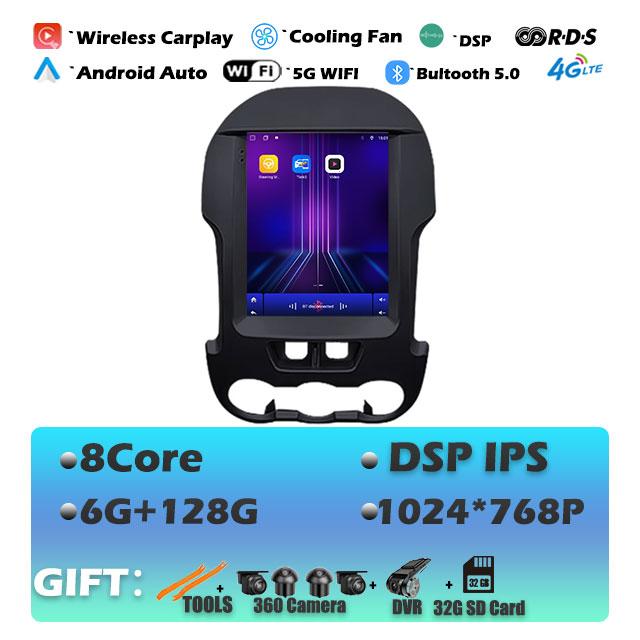 1024*768P For Ford Ranger 2012-2015 Carplay Android 14 Car Radio Multimedia Video Player Navigaion Head Unit Stereo 2Din Audio