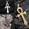 Retro Vintage Necklace Pendant Amulet Talisman Ankh Cross Men Women Stainless Steel Egypt Egyptian Key Life Religious Jewelry Gift