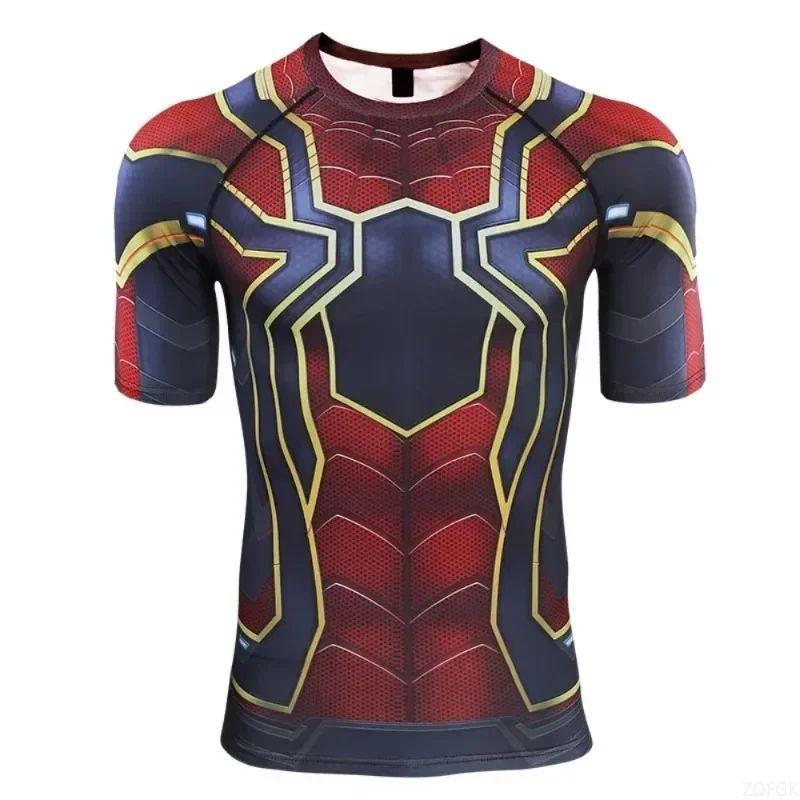 Men Women  Superhero Gym Tee Summer Outdoor Sports T-shirt