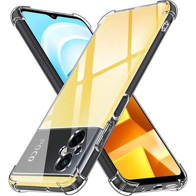 Hrubé nárazuvzdorné silikónové priehľadné puzdro na telefón Xiaomi Poco M5 4G M4 5G M4 Pro 4G X5 X5 Pro X4 Pro 5G Ochranné puzdro Zadný kryt