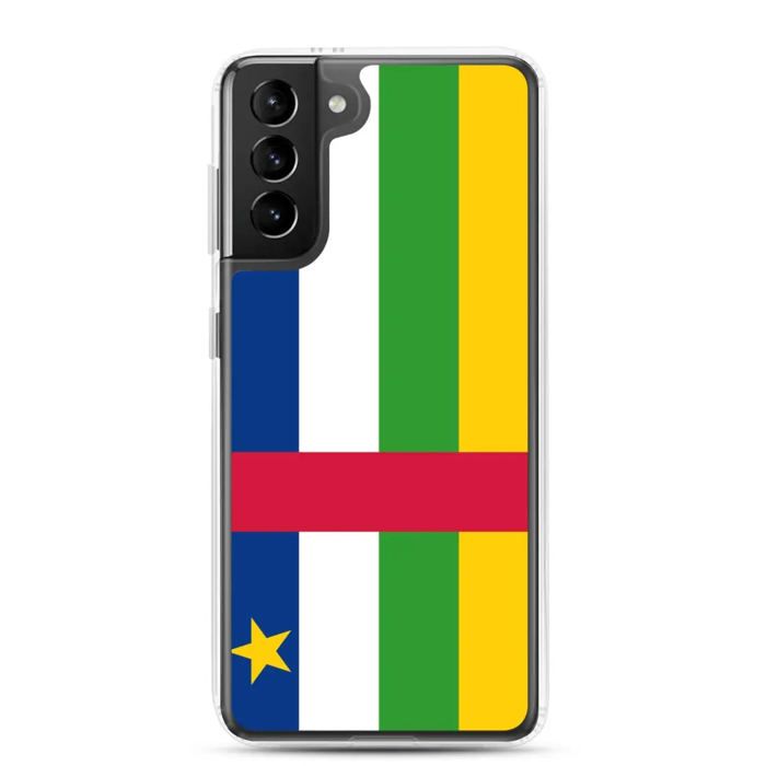 Coque Téléphone - Samsung - Galaxy S21 Ultra - Drapeau République Centrafricaine - Souple - Flerfarget