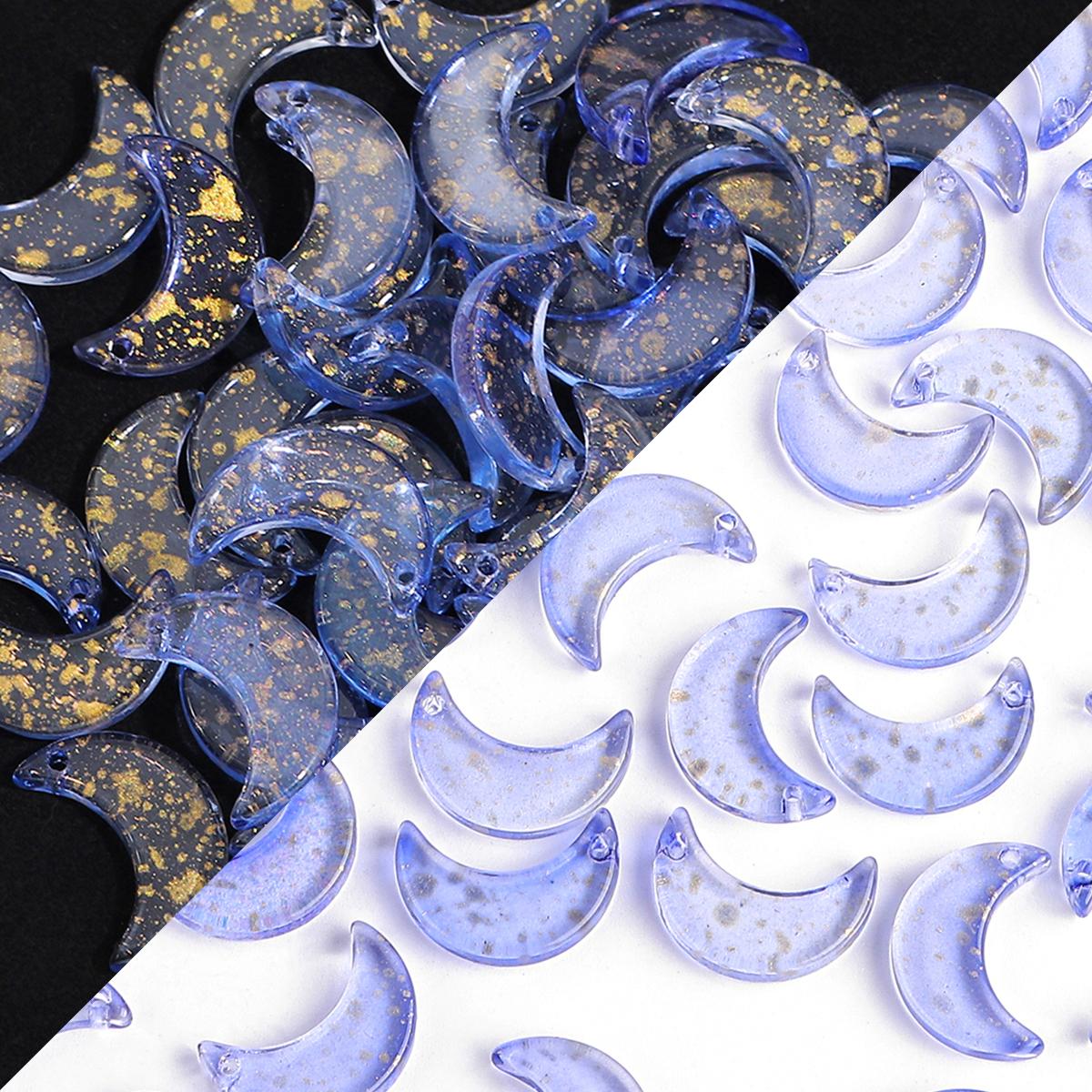 

10 шт./пакет 16x11 мм в форме луны Радужные хрустальные стеклянные бусины Шарм для ожерелья, браслета, серьг DIY изготовления ювелирных изделий