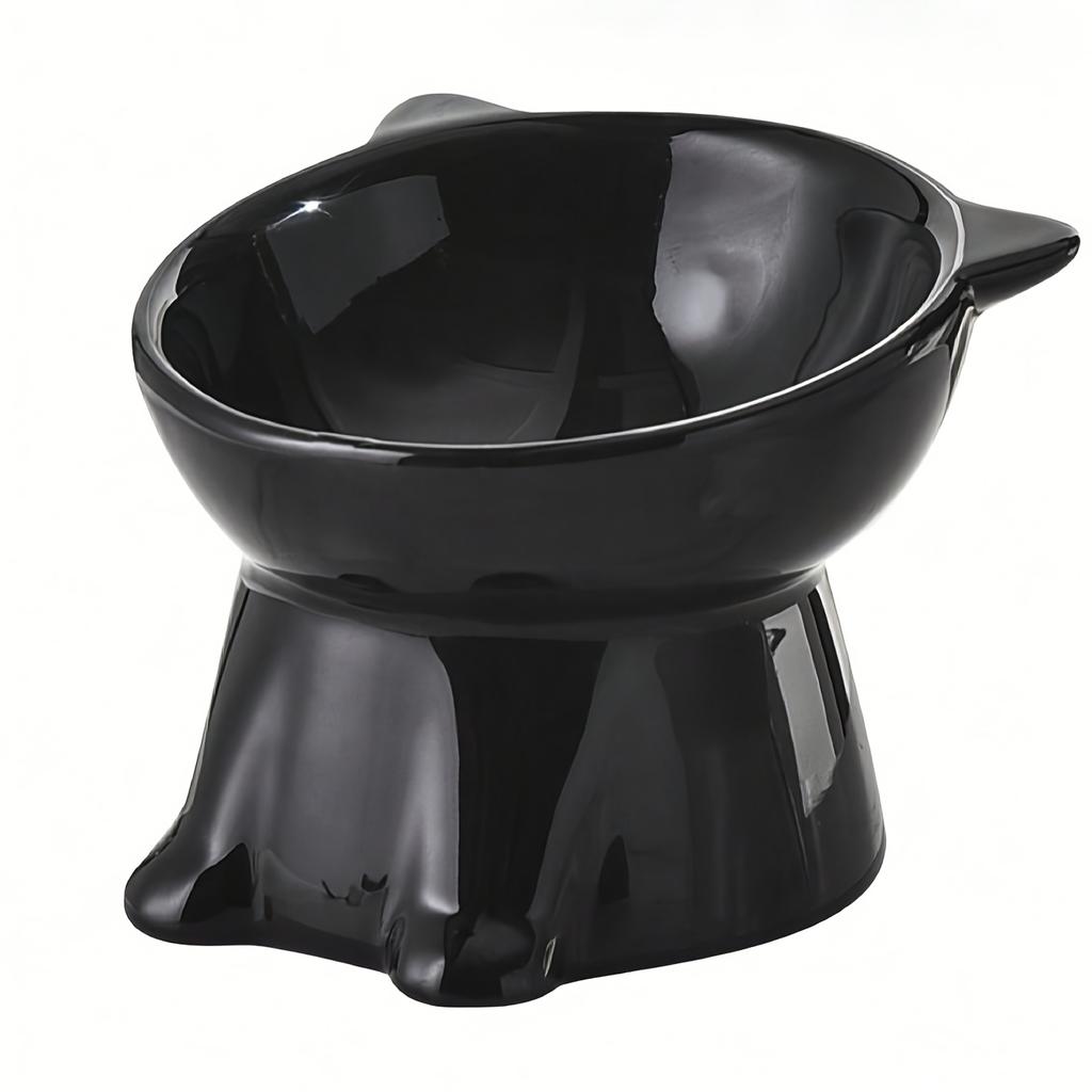 cat bowl, anti vomiting 15 degree tilted cat tray, stable base, not easy to overturn, pet drinking or food feeding station