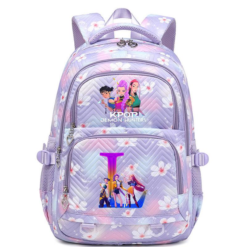 Kinder Mädchen Kpop Rumi Zoey Mira Buchstaben Aufdruck Student Schultasche Wasserdichter Rucksack