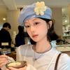 French Style Painter Hat Versatile Artist Cap Breathable Flower Beret  Holiday