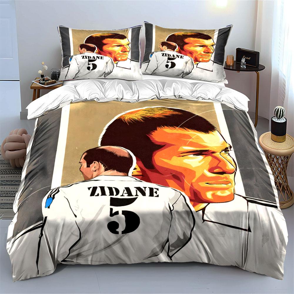 Portraits and "Zidane" Text. Bedding Sets Duvet Cover Sets Duvet Covers Pillowcases(1 * Duvet Cover 2 * Pillowcases Without Duvet Insert)