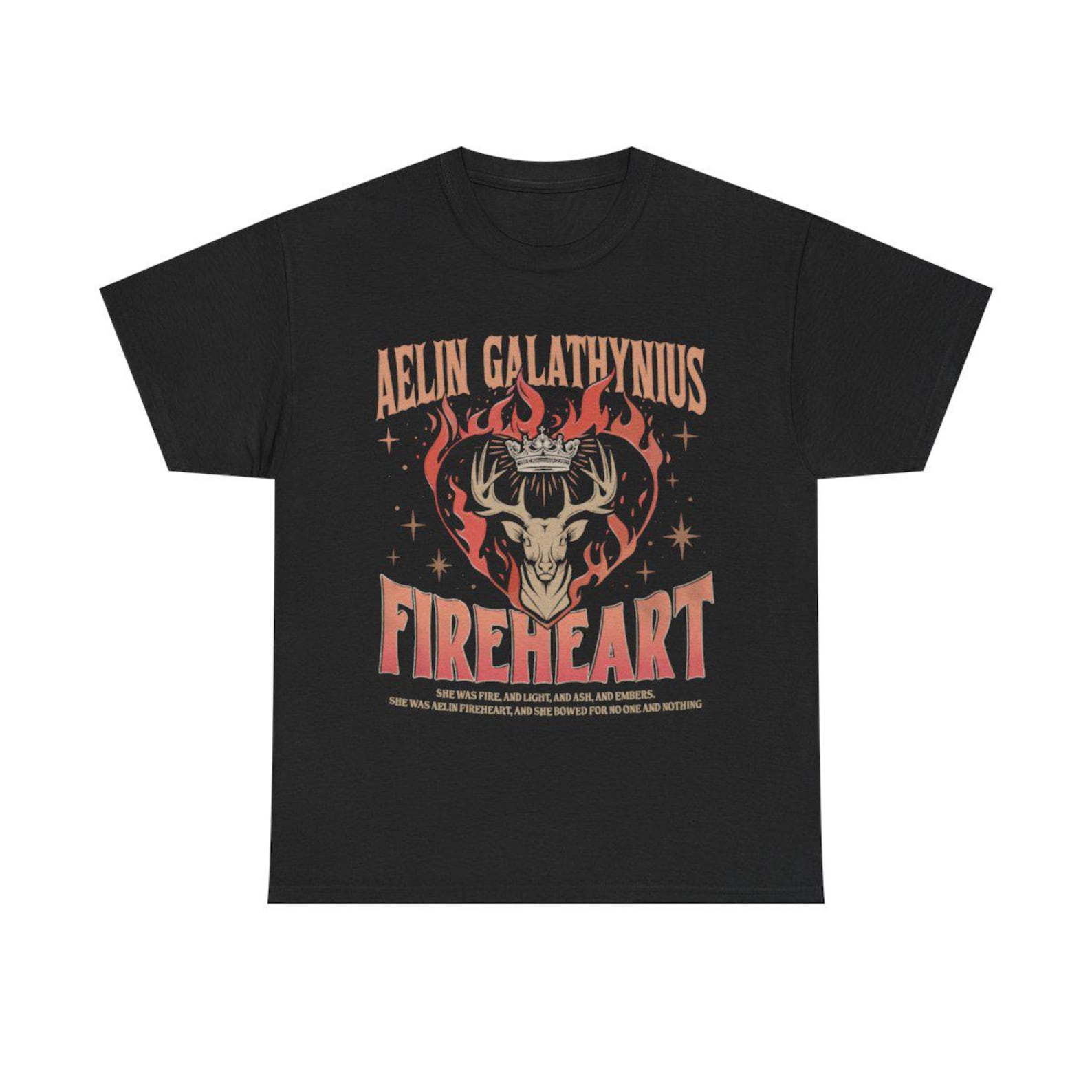 Aelin Ashryver Galathynius Fireheart T-Shirt - Throne of Glass Tee XL