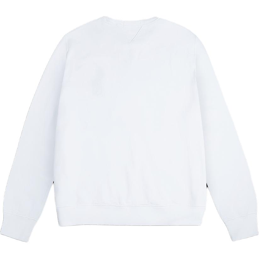 Polo Ralph Lauren Big Pony Logo Besticktes Rundhals-Fleece-Sweatshirt Herren-Sweatshirt Weiß MNPOKNI16820474-100