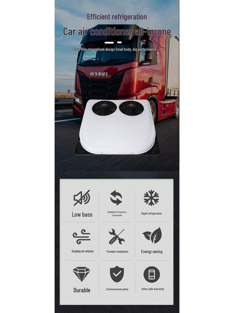 Vehicle-Mounted 12V-96V Cooling & Heating Air Conditioner for Cars, Trucks, and Lorries