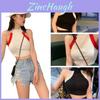 Fashion Color Womens Blocking Sleeveless Strapless Sexy Knitted Camisole