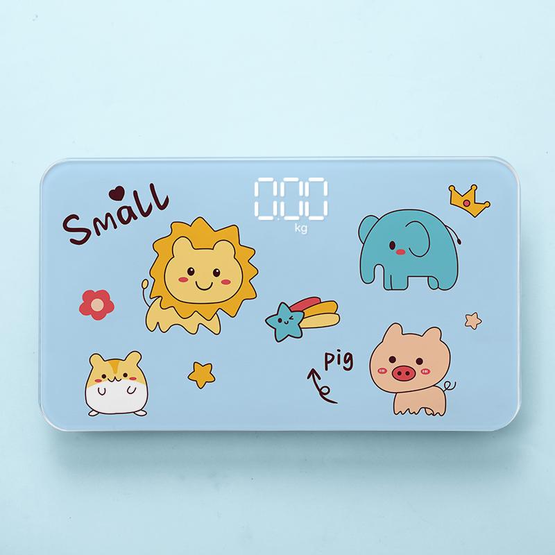 Portable Mini Cartoon Bathroom Scale Electronic Weight Scales Bascula Lcd Digital Scale Body Weight Smart Balance Boarding Scale