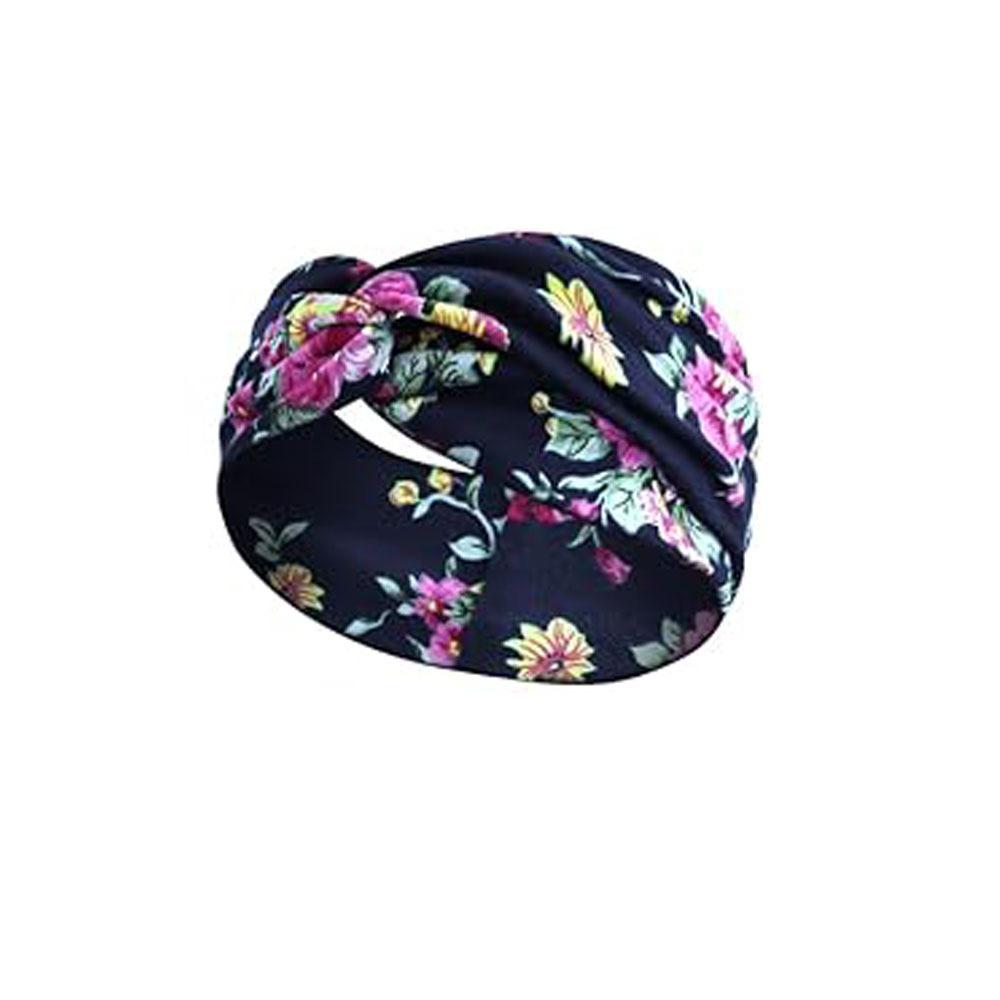 Cashew Flower Headband Sports Running Bohemian Face Wash Makeup Headband Cross Wide-brimmed Headband for Women