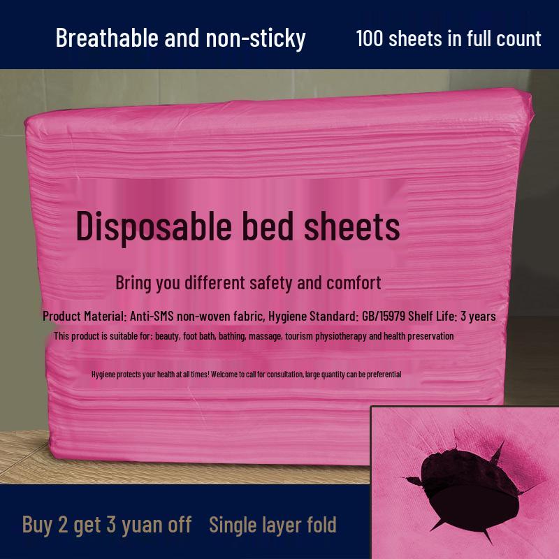 Waterproof Disposable Beauty Bed Sheets with Holes – Thickened Set for Salon Use