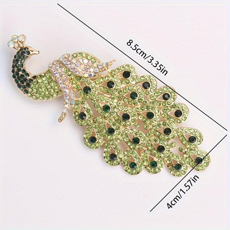 Luxury and Fashionable Peacock Open Screen Brooch, European and American Retro Colored Enamel Pin Accessories
