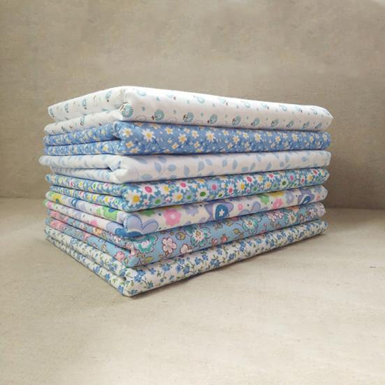7Pcs/Set Quilting Fabric Flower Umbrella Printed DIY Sewing Craft Cotton Cloth
