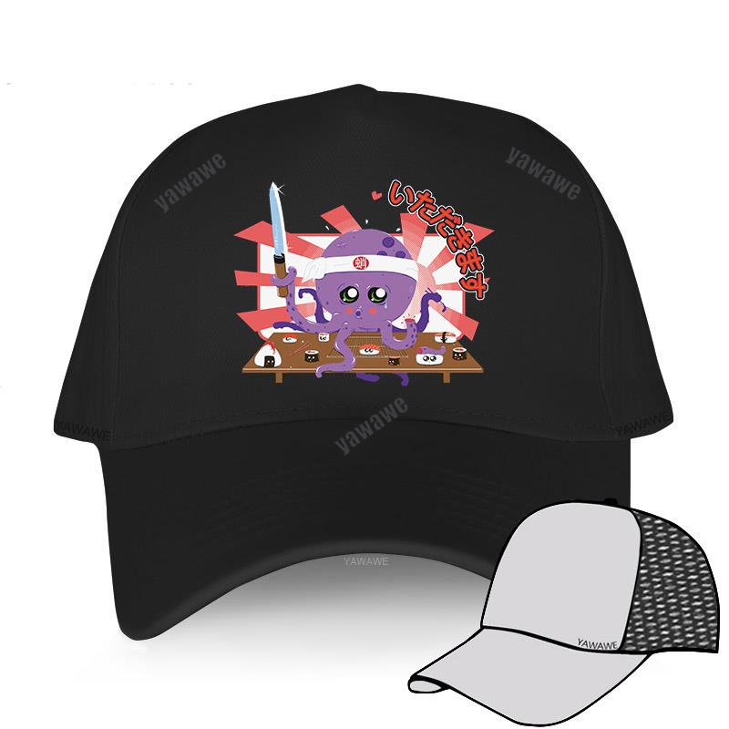 Adjustable Baseball Cap Balck Women Luxury Hats Polpo Maschio Sushi Man Hip Hop Short Visor Hat Snapback Adult Sport Bonnet