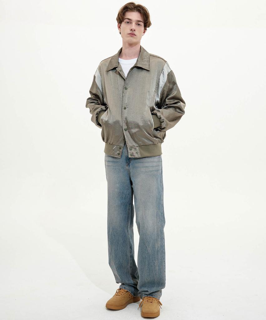 Trip Le Sens Windbreaker Over Varsity Jacket_Navy Blue