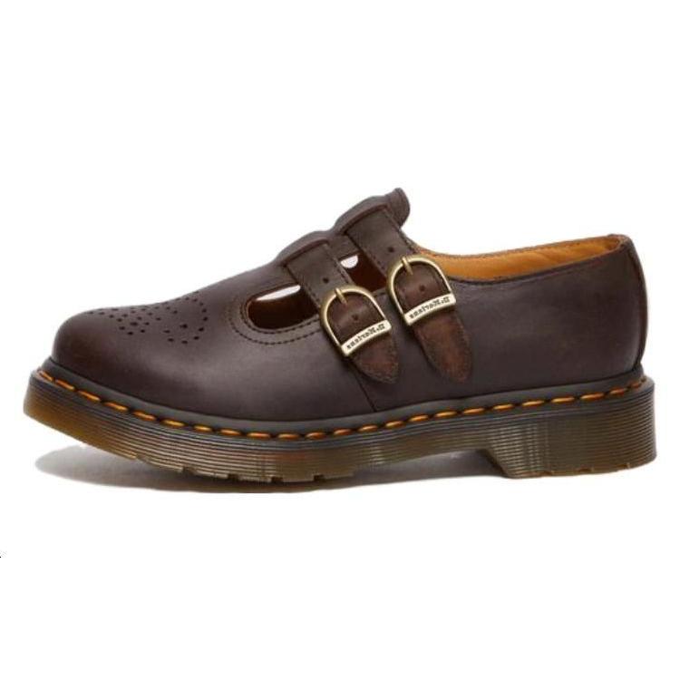 

Женские туфли Мэри Джейн Dr.Martens 8065 из кожи Crazy Horse Темно-коричневые 37