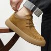 Fashion British Style MenThick Bottom Oxford Shoes New Designer Board Shoes Trendy Daily Suede Leather Shoe Genuine Leather Lace Up Shoe