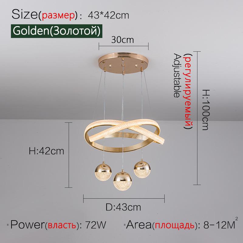 Light Luxury Dining Room Chandelier Designer Modern Minimalist Art Three-head Nordic Bedroom Round Table Dining Room Lamp