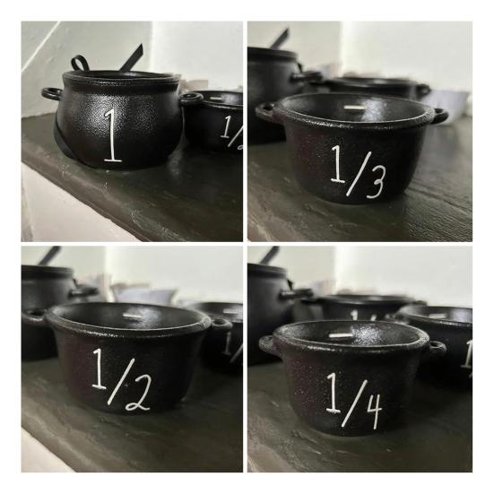 Mini Black Cauldron Halloween Witch Cauldron Pot Bucket Multi-purpose Small Candy Bowl