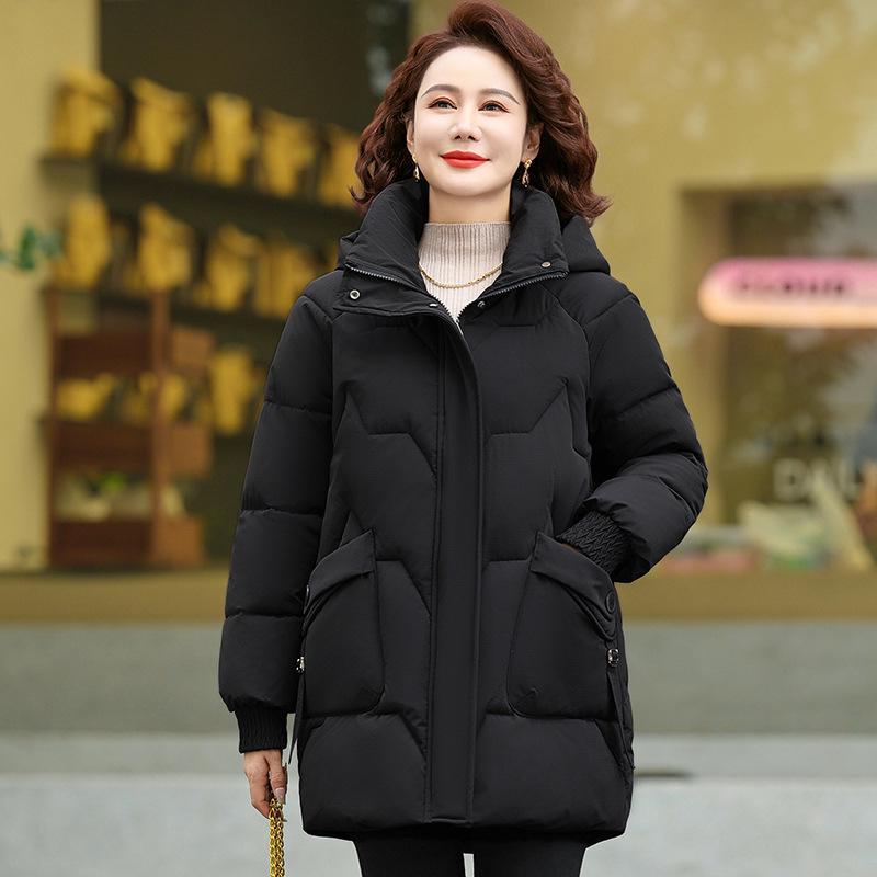 Stylish 2025 Winter Warm Cotton Coat for Middle-Aged & Elderly Women