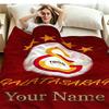 1PC Galatasaray S Custom Name Patterned Flannel Blanket Suitable For All Seasons for Home Decor Warmth and Comfort Gifts Holiday Present