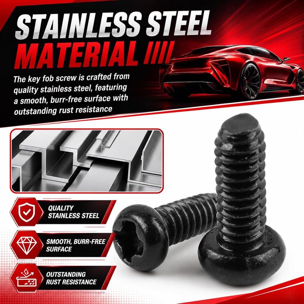 12PCS M2*5 Car Key Fob Screws Replacement OEM#35116-SDA-A11,Stainless Steel Key Fob Repair Kit Compatible with Honda Accord Odyssey,Keys Shell Screws