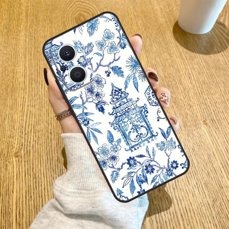 Blue and White Porcelain Funda For OPPO Reno 14 F 10 11 12 13 Pro 13F 12F 11F 7 8 Lite OPPO Find X6 X5 X8 X9 Pro Case