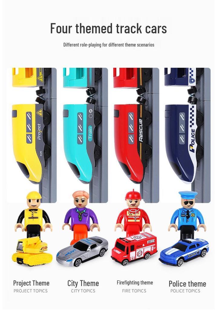 DIY Electric Track Car Toy for Boys – Magnetic Train Building Blocks Set