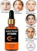 JASHVII Kräuter-Vitamin-C-Gesichtsserum für strahlende Haut (Formuliert & Getestet für empfindliche Haut) | Nicht reizend | Nicht klebrig | Aufhellender Vit C Schaum