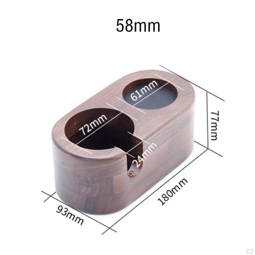 1 Piece Wood Barista Tamp Stand Espresso Tamper Mat Coffee Holder Maker