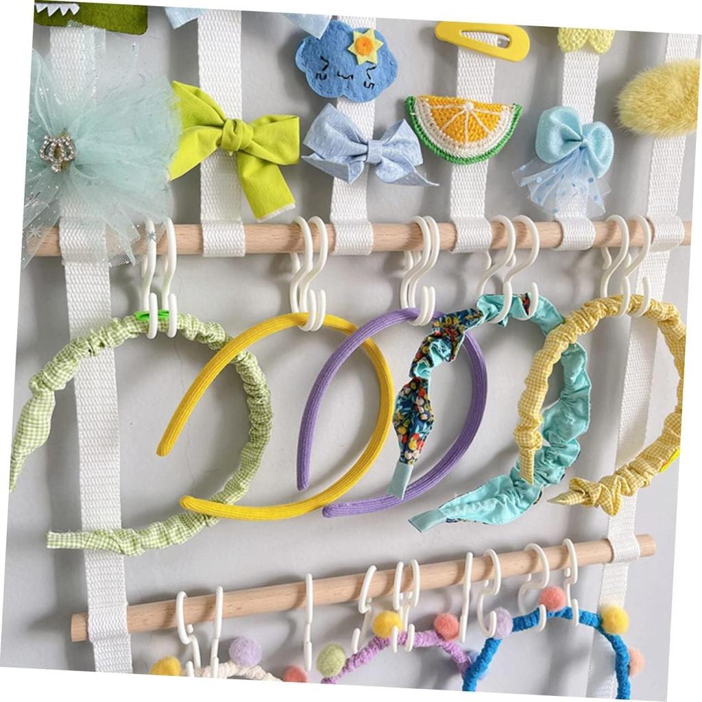 SKTMH Hair Accessory Wall Pocket for Hair Large Hair Hair Birthday Includes 30 Hooks Wall-Mounted Storage, Ties, Stylish, Space-Saving, Capacity,