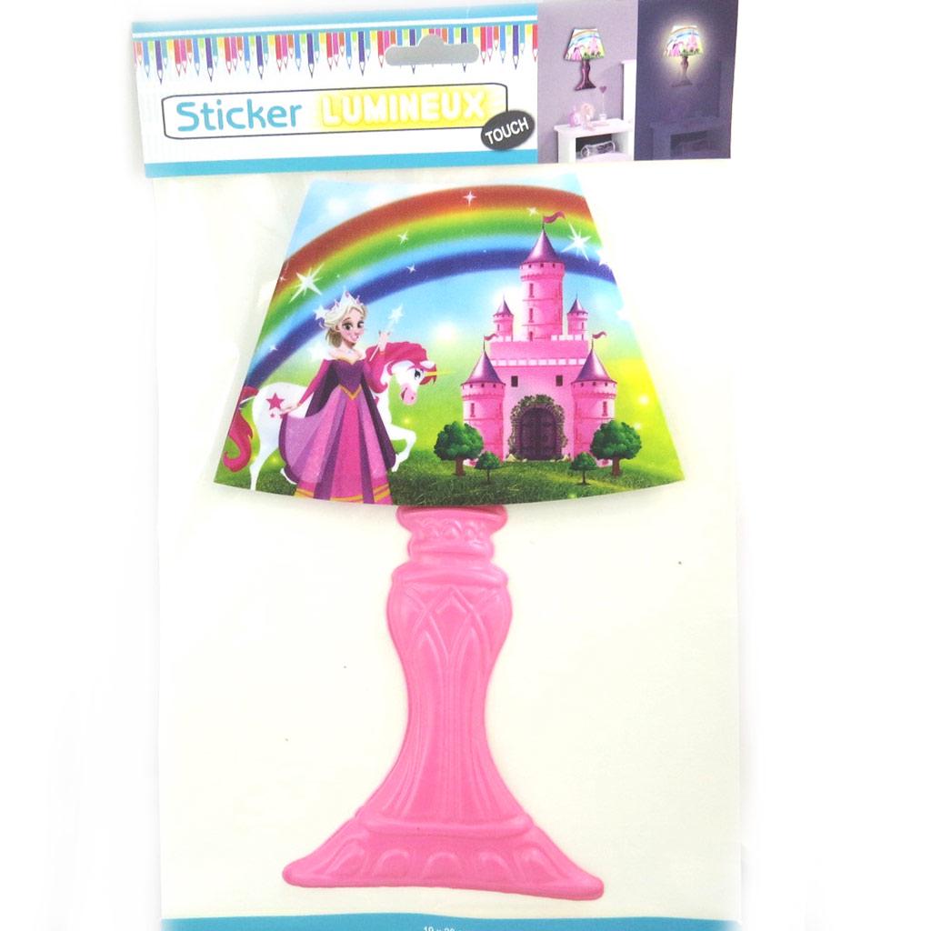 Les Trésors De Lily [N4212] - Autocolant luminos 'Lampă' roz multicolor (Prințesă)