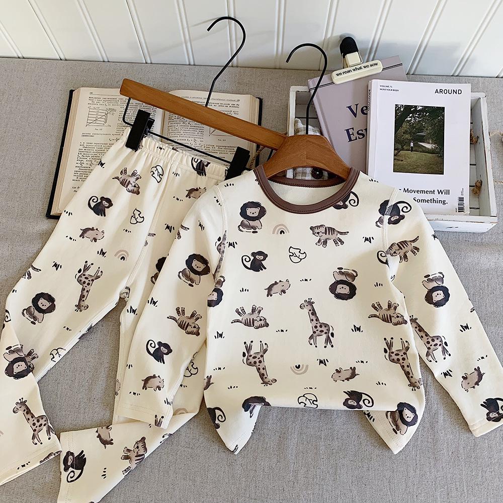 Kinoakiu Kinder Pyjama-Set im koreanischen Stil - Warm, Niedlich, Unisex Schlafbekleidungs-Accessoires