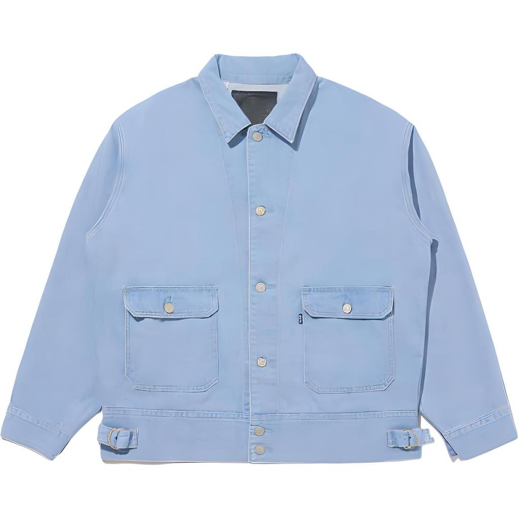 Levis Solid Color Button Down Long Sleeve Denim Jacket Men Jackets Light-Blue A7150-0000