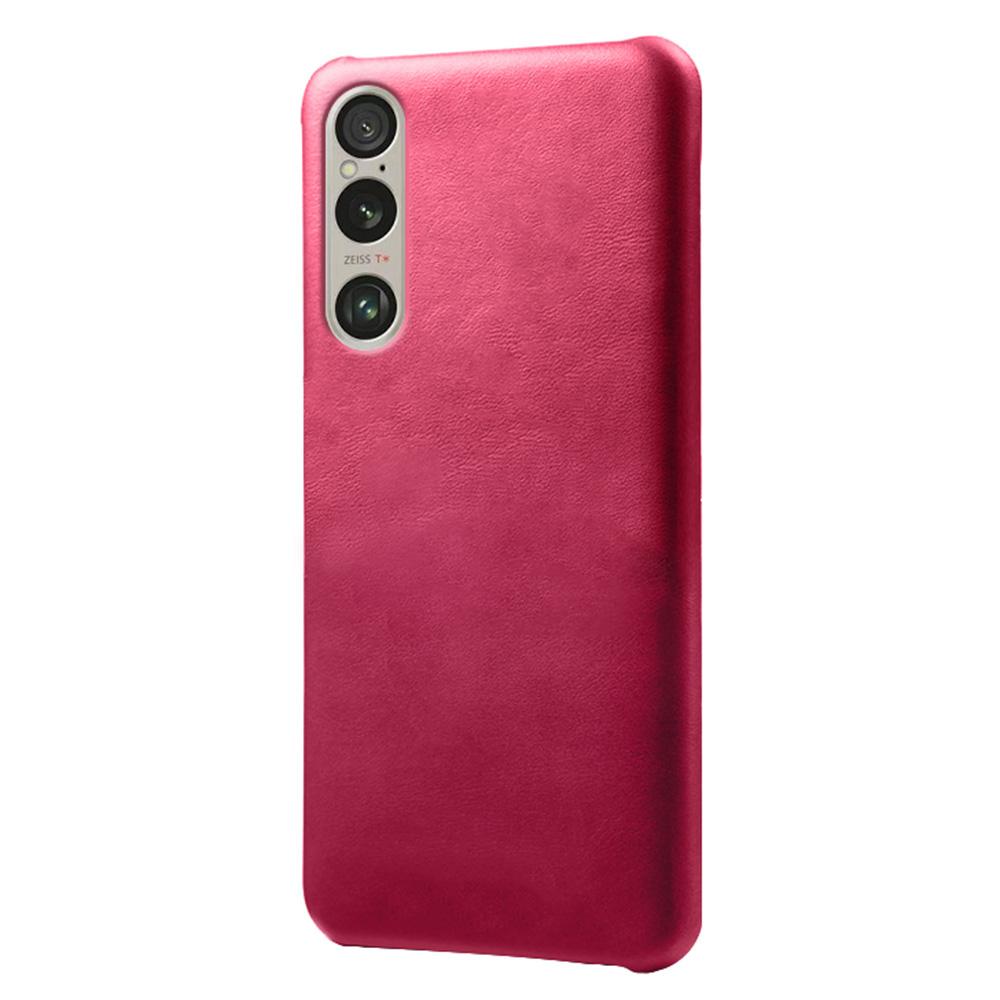 

For Sony Xperia 1 VI Cases Calf Texture Leather+PC Cell Phone Cover Rose