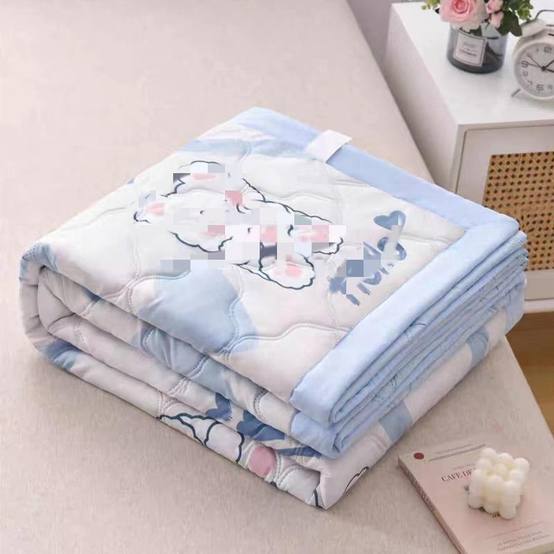 2025 New Summer Washed Cotton Quilt Air-conditioning Comforter Soft Breathable Thin Daisy Print Bedspread Bed Cover Home Textiles
