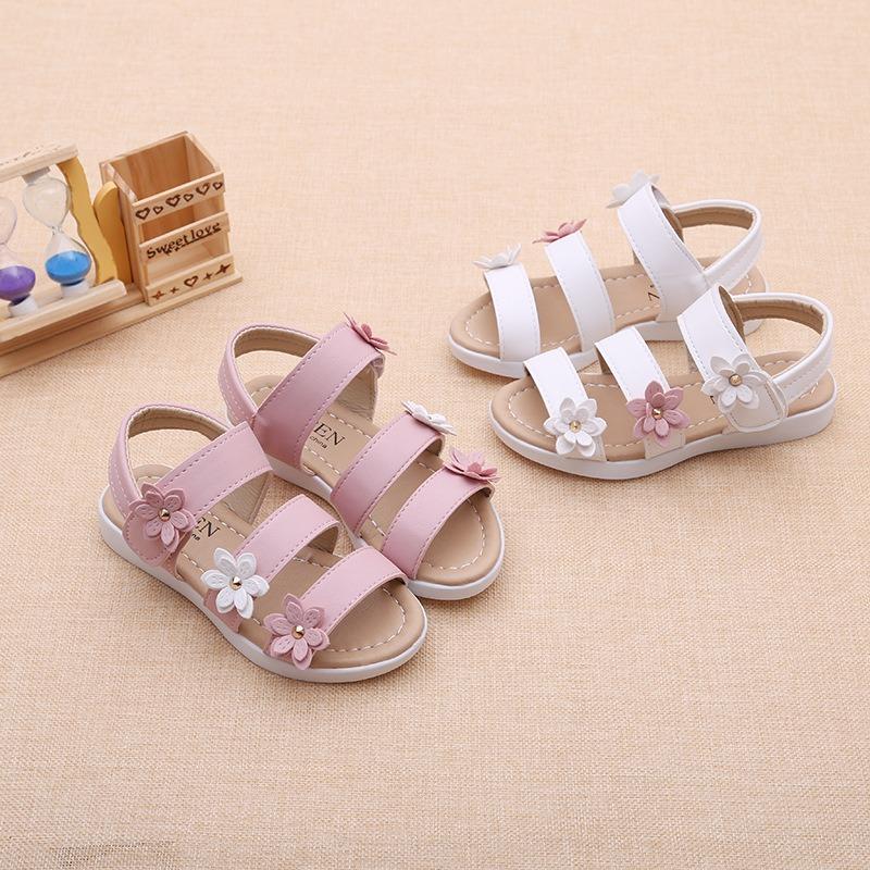 New Summer Kids Sandals, Girls Flower Princess Shoes for Little & Big Kids
